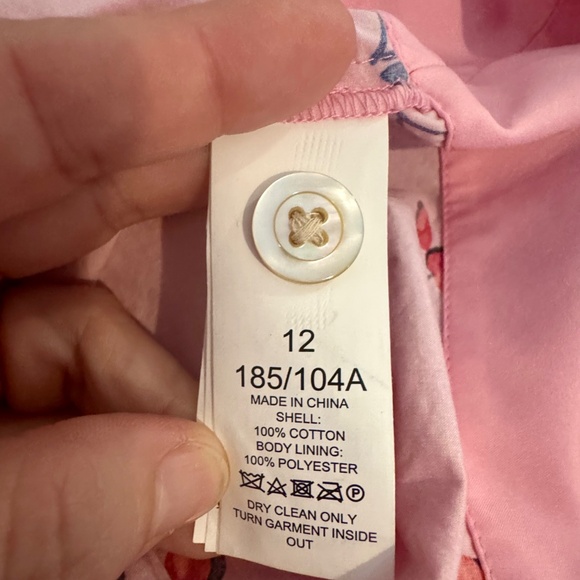 Kate Spade Cherry Toss Poplin Dress Pink Valentines Midi Women's Size 12 P - Picture 9 of 10